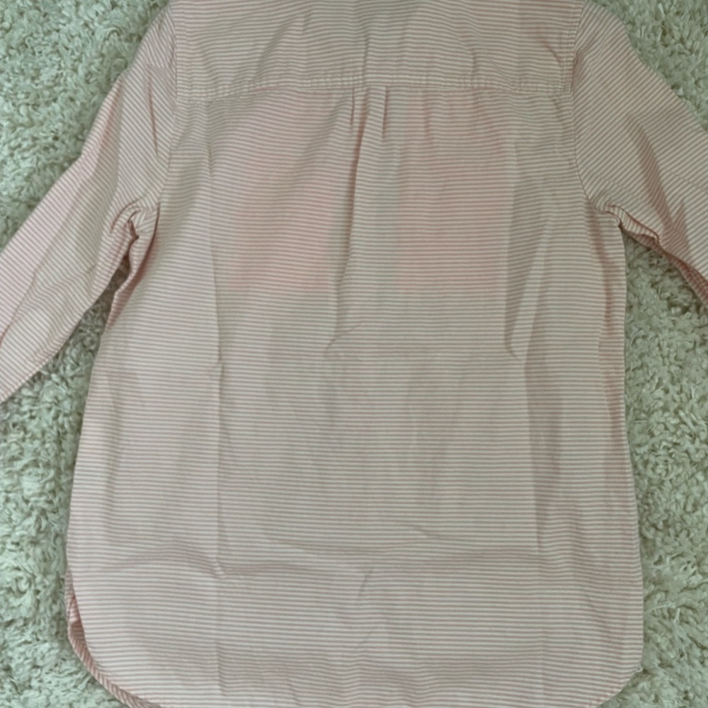 Womens pink and white button up size medium from J.Crew